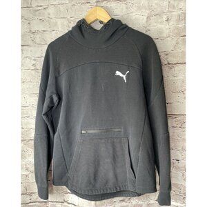 Puma Women’s Black Pullover‎ Hoodie Sweatshirt Casual Pocket Size M